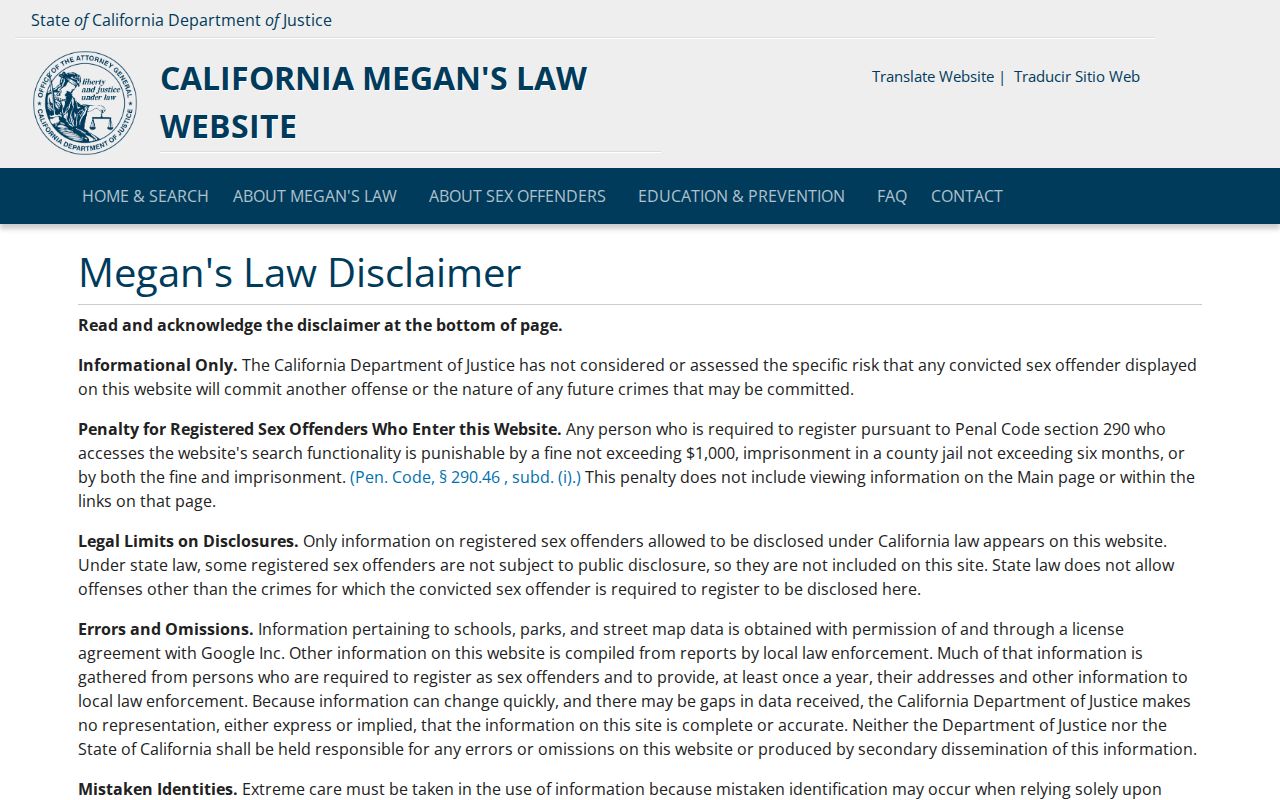 Bell Gardens people search through California Megan's Law registry